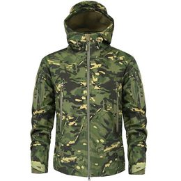 Wandelen leger jassen mannen camouflage militaire tactische jas herfst winter haaien huid zachte schaal waterdichte jas windjack 210819