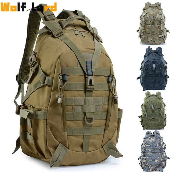 Sacs de randonnée 40L 15L Sac à dos extérieur pour hommes Sac à dos Molle militaire tactique étanche Armée Voyage Escalade Camping Randonnée Sac de sport Sac à dos L221014