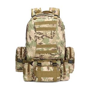 Hiking Bags 50L Large Capacity Men's Army Military Tactical Backpack Military Assault Bag Outdoor Insect Proof 3P Hiking Camping Hunting Bag L221014