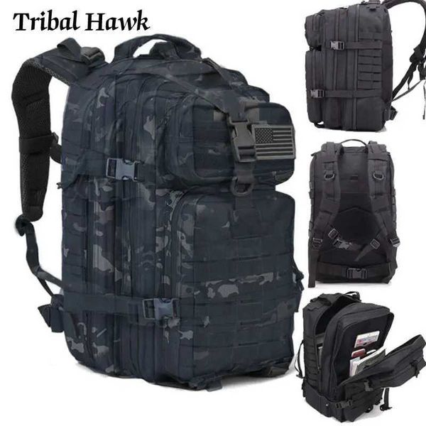 Bolsas de senderismo Ejército EDC Mochila Táctica Asalto militar Molle Mochila Al aire libre 3P Hombres de gran capacidad Camping Caza Trekking Camo Bag YQ240129