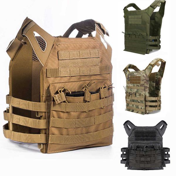 Bolsas de senderismo Caza Chaleco táctico Armadura corporal JPC Molle Placa Portador Chaleco CS al aire libre Juego Combate Paintball Airsoft Chaleco Equipo militar L221014