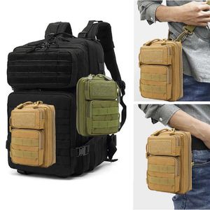Hiking Bags Military Molle Waist Bag Tactical Shoulder Bag Outdoor Travel Sport Cell Phone Tools EDC Pack Camping Hiking Hunting Pouch L221014