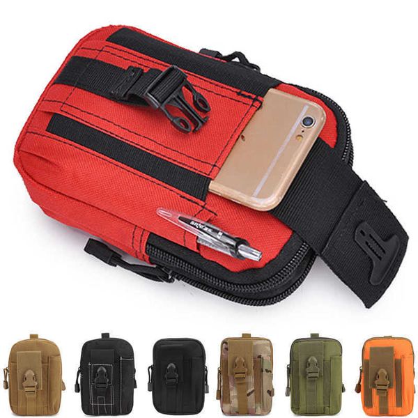 Randonnée Sacs En Plein Air Hommes Taille Pack Bum Sac EDC Poche Tactique Militaire Sport Chasse Ceinture Molle Mobile Téléphone Sacs Travail Voyage Outils Pack L221014