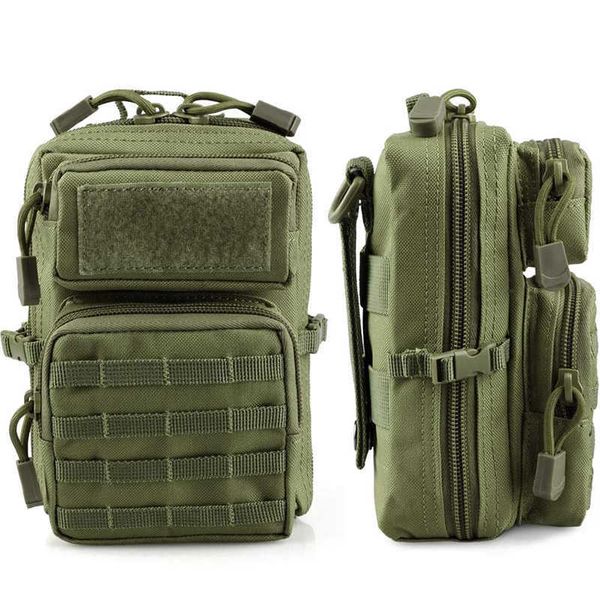 Randonnée Sacs Pochette utilitaire tactique Molle en plein air pochette à outils EDC sac de téléphone militaire Mini sac de taille médical IFAK Pack Mini sacs de poitrine de chasse L221014