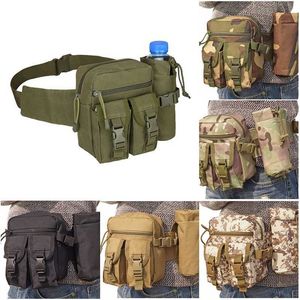 Wandelzakken looptas camouflage tactische militaire ketel taille tas water fles riemtas outdoor wandel camping fitness taille pack pouch l221014