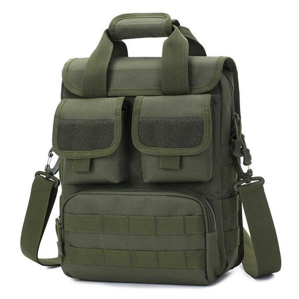 Bolsos de senderismo Bolso táctico Laptop Hombres Bolso militar Hombro Crossbody Bolsos Camuflaje Molle Caza Camping Senderismo Deportes al aire libre Bolsa L221014