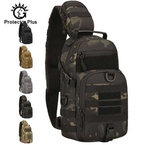 Hiking Bags Tactical Sling Bag Camping Backpack Molle Military Shoulder Army Bags Outdoor Sports Hiking Travel Men Fishing Chest Bag X166A L221014