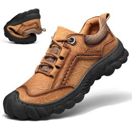 Wandelschoenen Couro Genuno masculinos calados casuais para uso ao livre loafer lazer caminhada retrug luxo alta qualida p230511