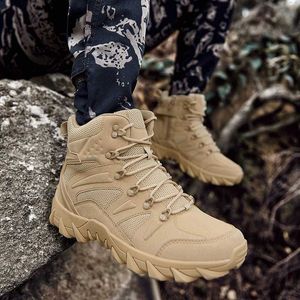 Chaussures de randonnée Homens Ultrallight Outdoor Escalada Tactical Training Army Boots 2023 Outono Malha Sneaker Deserto Caminhadas Trabalho Bota P230511