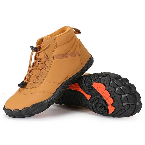 Calzado de senderismo Invierno Cálido Correr Zapatos descalzos Mujeres Hombres Zapatos de goma para correr Impermeable Antideslizante Transpirable para caminar al aire libre 231011