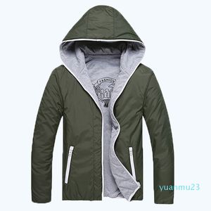 Vestes de randonnée 2023 Hoodies Men de mode décontracté Couleur solide mince couleur twofosied veste hommes 2Colors M3xl