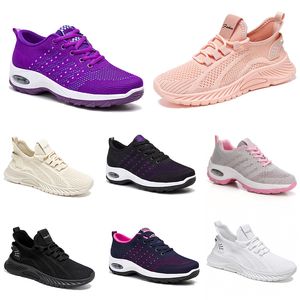 Randonnée de nouvelles chaussures hommes courir les femmes chaussures plates softs semelle mode violet blanc noir confortable sport couleur bloquer Q80- 58