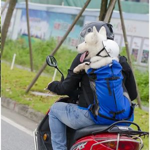 Senderismo mascota perro viaje mochila ventilación al aire libre transpirable bicicleta motocicleta deporte al aire libre bolsa de malla gota 240312