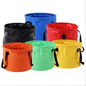 Randonnée Portable pliant petit seau fournitures de lavage de voiture équipement d'hydratation camping en plein air épaissi pêche brise-eau wk563