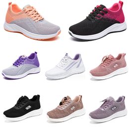 Randonnée Running 2024 Femmes Spring Flat Shoes Mom White Purple Confortable Large taille 36-41 Gai 767 5