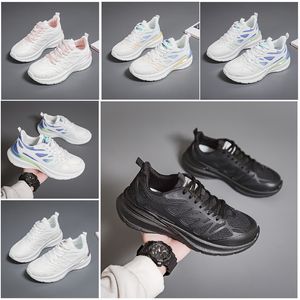 Chaussures de course de randonnée pour hommes et femmes, plates, à semelle souple, à la mode, blanches, noires, roses, bleues, confortables, de sport, Z147 GAI 616 Wo