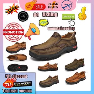 Wandelschoenen Casual Designer Leren schoenen voor heren Oversized loafers van echt leer voor heren Casual Antislip en slijtvast leer Trainingssneakers