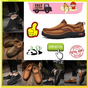 Wandelschoenen Casual platform plat Designer Leren schoenen echt leren oversized loafers voor heren Antislip slijtvaste sneakers