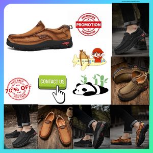 Wandelschoenen Casual platform Plat Luxe designer Leer Leren oversized loafers voor heren Antislip leren trainingssneakers