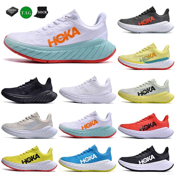 Zapatos de senderismo zapatos para correr al aire libre carpeta de carbono hokka con absorción de choque de placa de carbono zapatos deportivos ultra ligeros para mujeres de tejido de vuelo de las mujeres luz transpirable