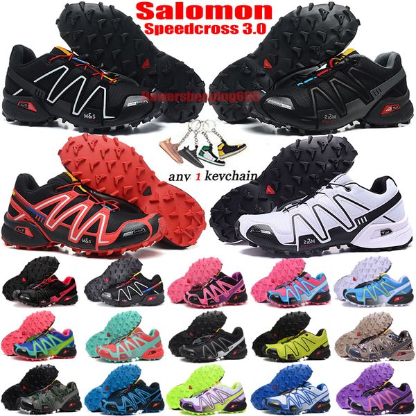 Envío gratis Zapatos para caminar Speed ​​Cross 3 Speedcross Zapatos deportivos al aire libre Diseñador para hombre para mujer Ropa de escalada Zapatillas para correr Zapatillas de deporte Negro Blanco Azul marino