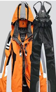 Wandel-ski-jas Men039s Nieuwe mode campingskipak Katoenen voering Winddicht Warme jas en broek Set van 2 stuks Sportset3731295