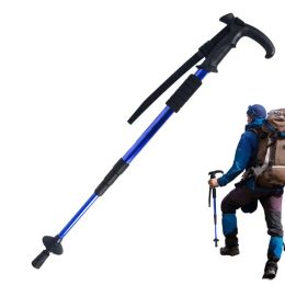 Caminata de palitos de caminata de caminata de palitos telescópicos ajustables equipos deportivos con correa de muñeca ajustable para esquí mochilado