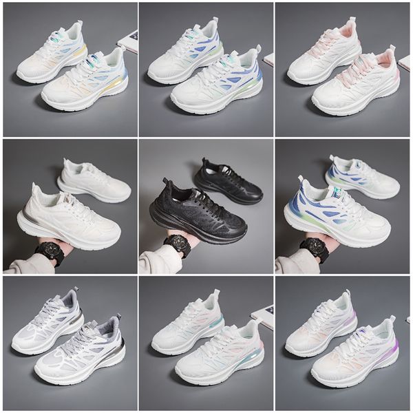 Zapatos de senderismo para mujer y hombre, zapatillas planas clásicas para correr, suela blanda, a la moda, blanco, negro, rosa, Bule, deportes cómodos Z3 56