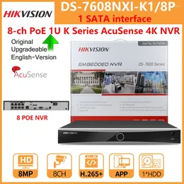 HIKVISION 4K NVR 8CH 8 POE PORTS RÉSEAU VIDÉO RECORDE 1U K SERIE ACUSENSE DS-7608NXI-K1 / 8P Reconnaissance faciale