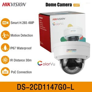 Hikvision DS-2CD1147G0-L 4MP Full Color Nachtzicht Dome IP-camera Buiten Waterdichte CCTV IR 30m ColorVu Beveiligingsbewaking