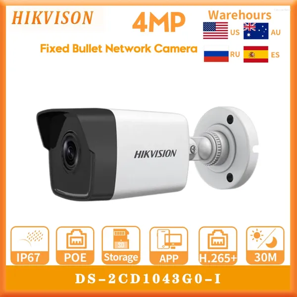 HIKVISION ORIGINAL DS-2CD1043G0-I POE 4MP WDR Network Camera IP67 IR Night Vision VIDEOTY VERSIONNANCE