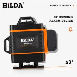 HILDA 12 16 lijnen 3 4D laserniveau zelfinstellend 360 horizontaal en verticaal kruis Super krachtig groen287B