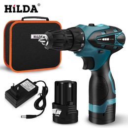 Hilda Elektrische Boor Draadloze Schroevendraaier Lithiumbatterij Mini Boor Draadloze Schroevendraaier Power Tools Draadloze Boor 210719