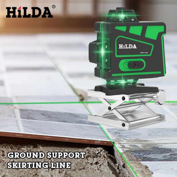 Hilda Laser Niveau auto-nivelant 360 Horizontal et vertical Cross Super puissant Green Laser Beam Line 3D / 4D