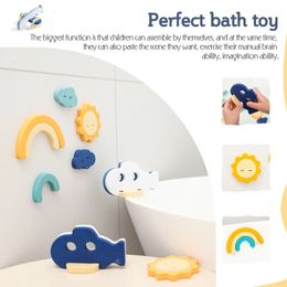 Hildren Pegatinas de baño Juguetes Baby Bath Toy Educational Kids Cognitive Puzzles Floting Floting para bañera 240510