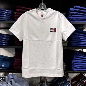 Hilfigers T-shirt Designer Luxe Mode Hommes Top Qualité Pur Coton T-shirt À Manches Courtes Tendance Grande Taille Demi Manches Col Rond Bas Chemise D'été