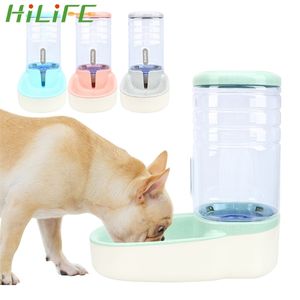 HILIFE Fournitures pour chiens 3.8L Chien Mangeoires automatiques Distributeur d'eau pour chien Bouteille d'eau pour animaux de compagnie Boire des chats Bol d'alimentation en plastique Y200922