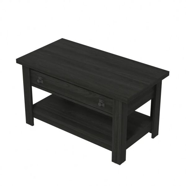 Hillsdale Coover Wood Rectangle Lift Top Table basse, noir