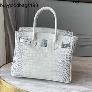 Himalayans sacs à main sac pour femmes en diamant boucle faite à la main 2024 Nouveau sac de motif de crocodile blanc en cuir véritable