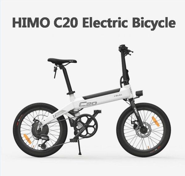 HIMO C20 Scooters eléctricos ciclomotor bicicleta Ebike 10Ah 250W Motor 20 pulgadas 36V bicicleta eléctrica gris blanca