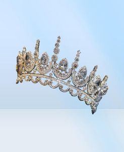 Himstory nobele schoonheid prinses tiara kubieke zirkoon bruiloft bruidskroon strass optocht kroon voor bruiden hoofdbanden4937046