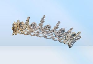 Himstory nobele schoonheid prinses tiara kubieke zirkoon bruiloft bruidskroon strass optocht kroon voor bruiden hoofdbanden4880584
