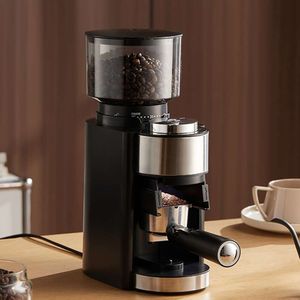 Hine Commercial Italian Electric Bean Grinder, Burr Coffee Grinder avec 25 paramètres précis