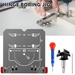 Scharnierpunch locator aluminium legering 35 mm scharnier boorgeleider scharnier sjabloon scharnier openingstool voor kastkast scharnieren montage