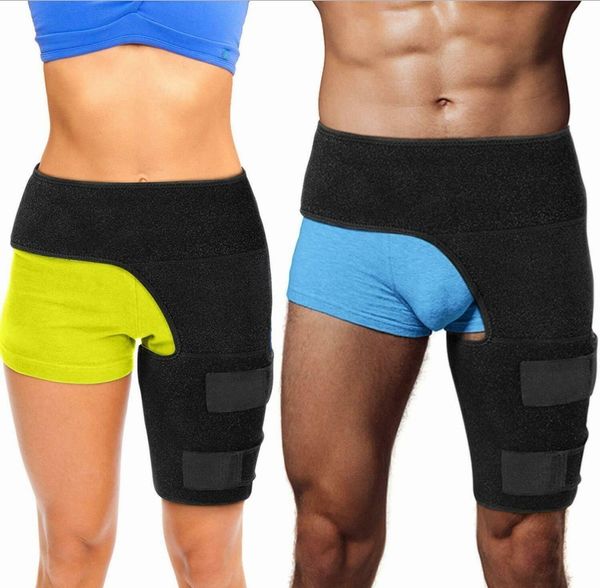 Hip Cares Supply Sciatique Soulagement de la douleur Brace Aine Cuisse Ischio-jambier Compression Wrap Sleeve Support Hommes Femmes Convient aux deux jambes 230520