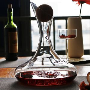 Heupkolven 1000 ml Europees handgemaakt kristallen glas Grote rode wijn Snelle Decanter Wine Huishoudelijke wijndispenser Pot Set 221124