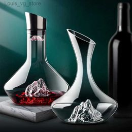 Heupkolven 1500 ml Creatieve ijsberg Decanter Ice Decanter Loodvrije kristalglas Rode Wijn Decanter Wine Decanter High-End Gift Vodka Bottle T231223
