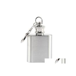 Flacons branchés 1 oz mini flacon portable liqueur de liqueur pot de vin en acier inoxydable bouteille de whisky de voyage avec clés de trèfle