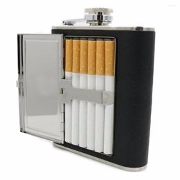 Hip Flasks 1Pc Portable En Acier Inoxydable Liqueur Vin Alcool Flacon Flacon Étui À Cigarettes