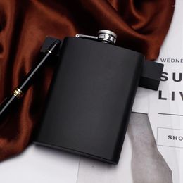 Flasques de hanche 1PCS Black Matte Flask 220 ml 8oz 168 ml 6 oz de grande capacité en acier inoxydable Whisky Liquor de poche